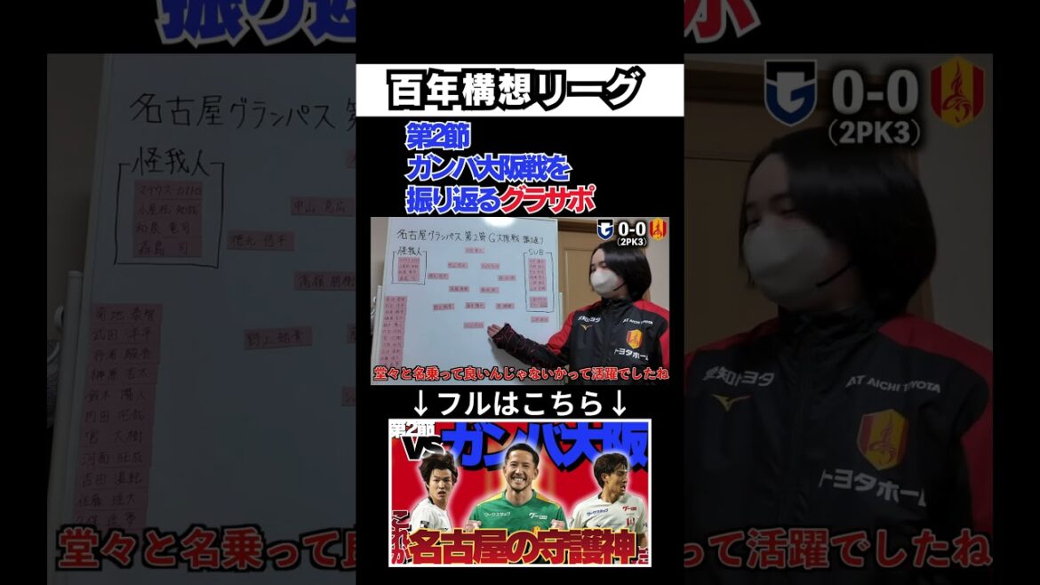 J1百年構想リーグ第2節、ガンバ大阪戦を振り返りグラサポ