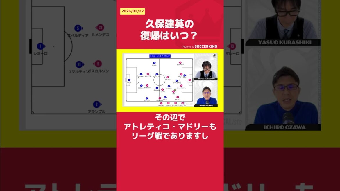 久保建英の復帰はいつ? 久保建英の復帰はいつ?