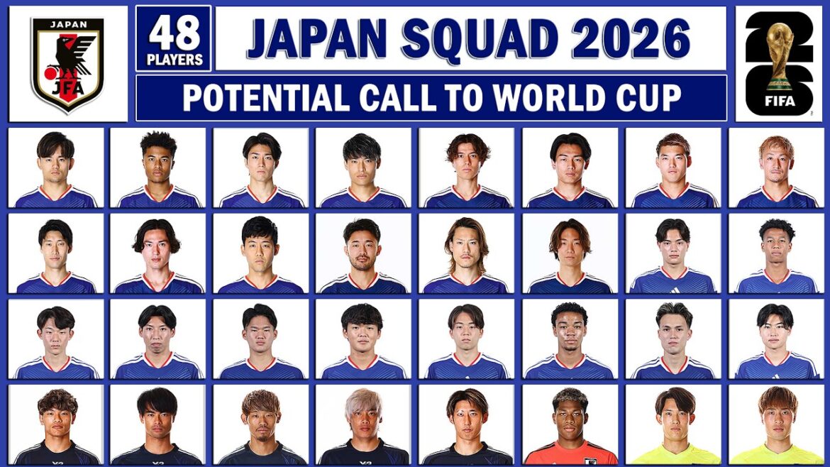 Japan Squad 2026 World Cup ~ Japan Best Line Up To World Cup 2026 ~ FIFA World Cup 2026 Squads