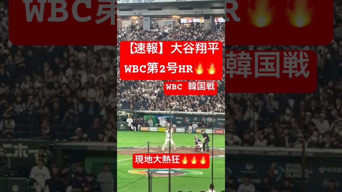 【速報】大谷翔平 2試合連発ホームラン🔥韓国に1点差に迫る‼️ #大谷翔平 #大谷 #ドジャース #ホームラン #今日の大谷さん #HR #現地映像 #ohtani #2試合連発 #韓国 #WBC