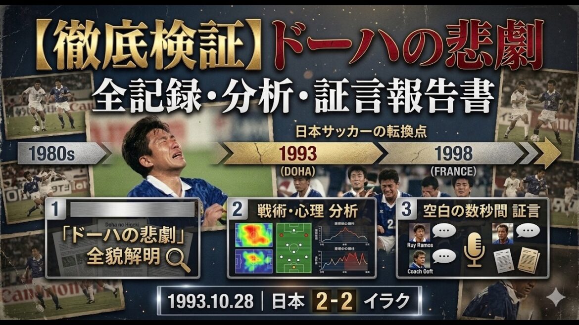【ドーハの悲劇】日本 2-2 イラク｜あと数秒で消えたW杯…日本中が泣いた伝説の終焉とカズの涙 (1993.10.28)