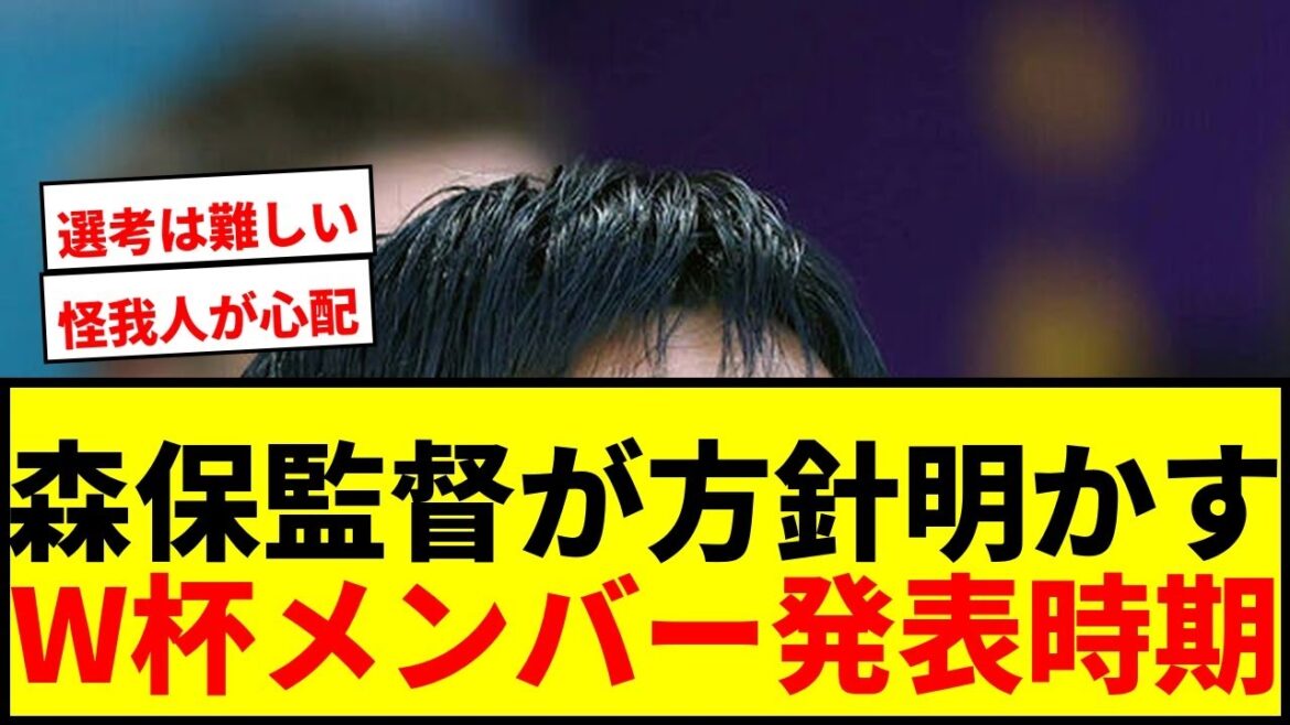 【速報】森保一監督、W杯メンバー発表時期の方針明かす！壮行試合前に決定へ