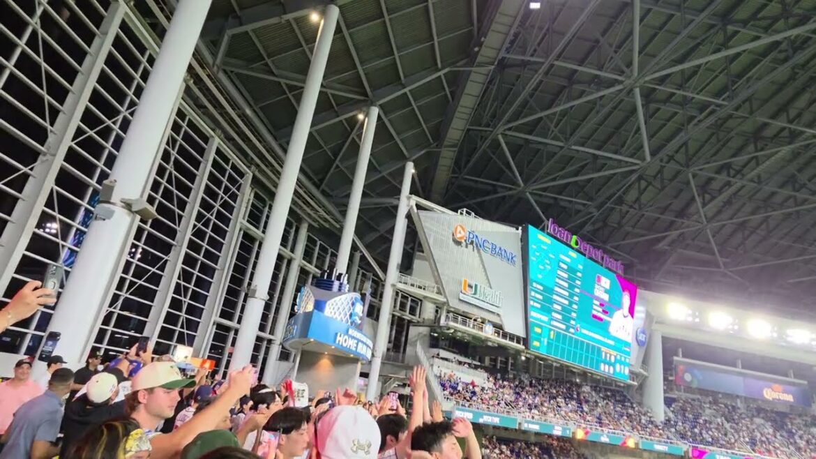 WBC2026マイアミ準々決勝 大谷翔平応援歌~先頭打者ホームラン 歓喜の日本の応援席より 日本-ベネズエラ ローンデポパーク 2026/3.14