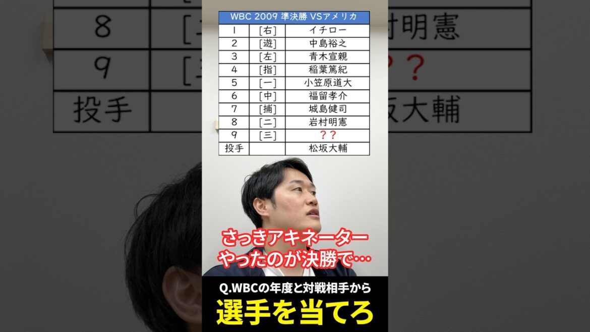 WBCオーダークイズ #wbc #プロ野球 #大谷翔平 #山本由伸 #ダルビッシュ有