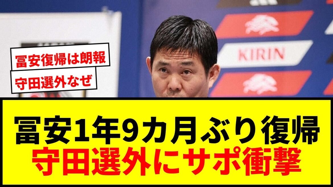 【速報】森保J英国遠征メンバー発表！冨安が1年9カ月ぶり復帰！遠藤、久保、長友ら選外で塩貝が初招集！