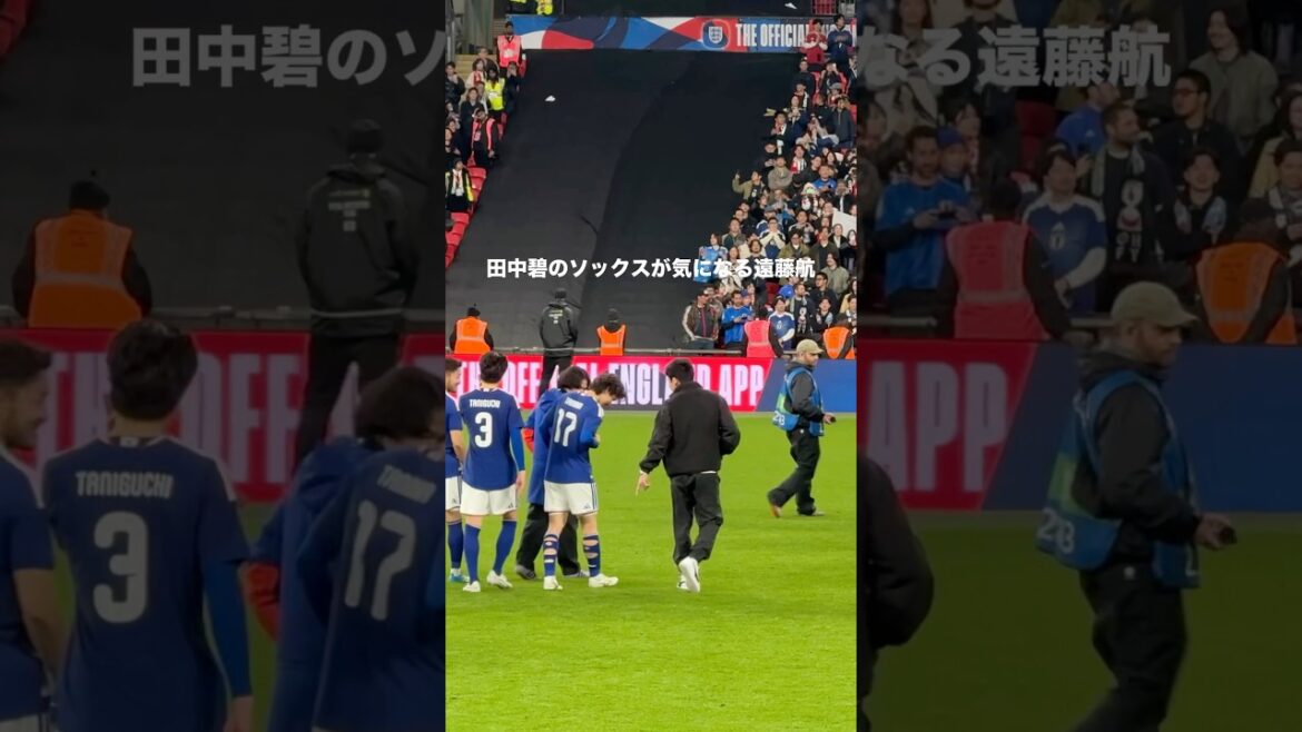 遠藤航は田中碧のソックスが気になる模様 #サッカー #サッカー日本代表  #田中碧 #三笘薫