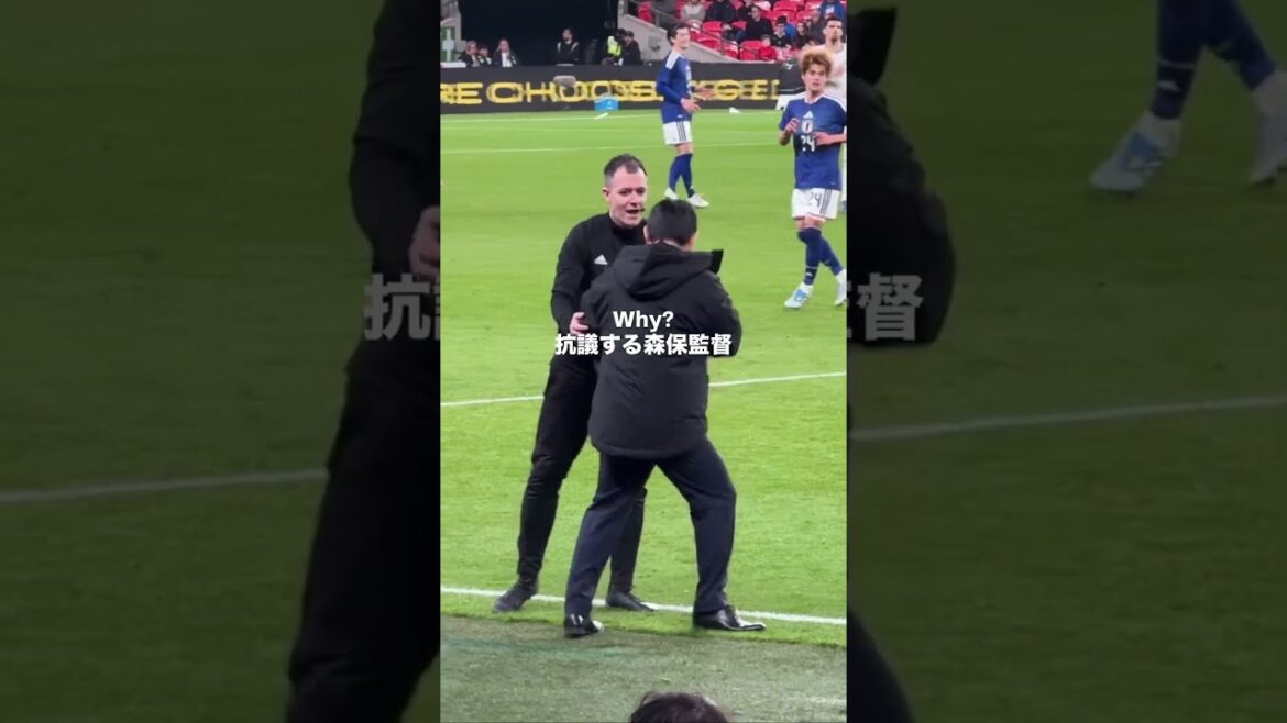 イングランド戦で判定に納得のいかない森保監督 #サッカー #サッカー日本代表 #森保一