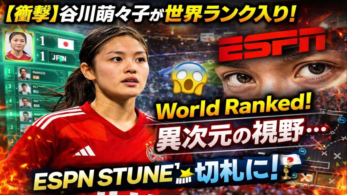「【衝撃】谷川萌々子が世界ランク入り！ESPNも驚愕した異次元の視野…2027年W杯の切り札に！」
