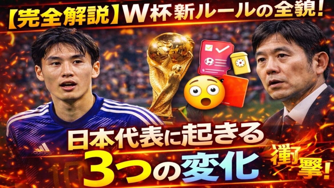 【完全解説】W杯新ルールの全貌！日本代表に起きる“3つの変化”