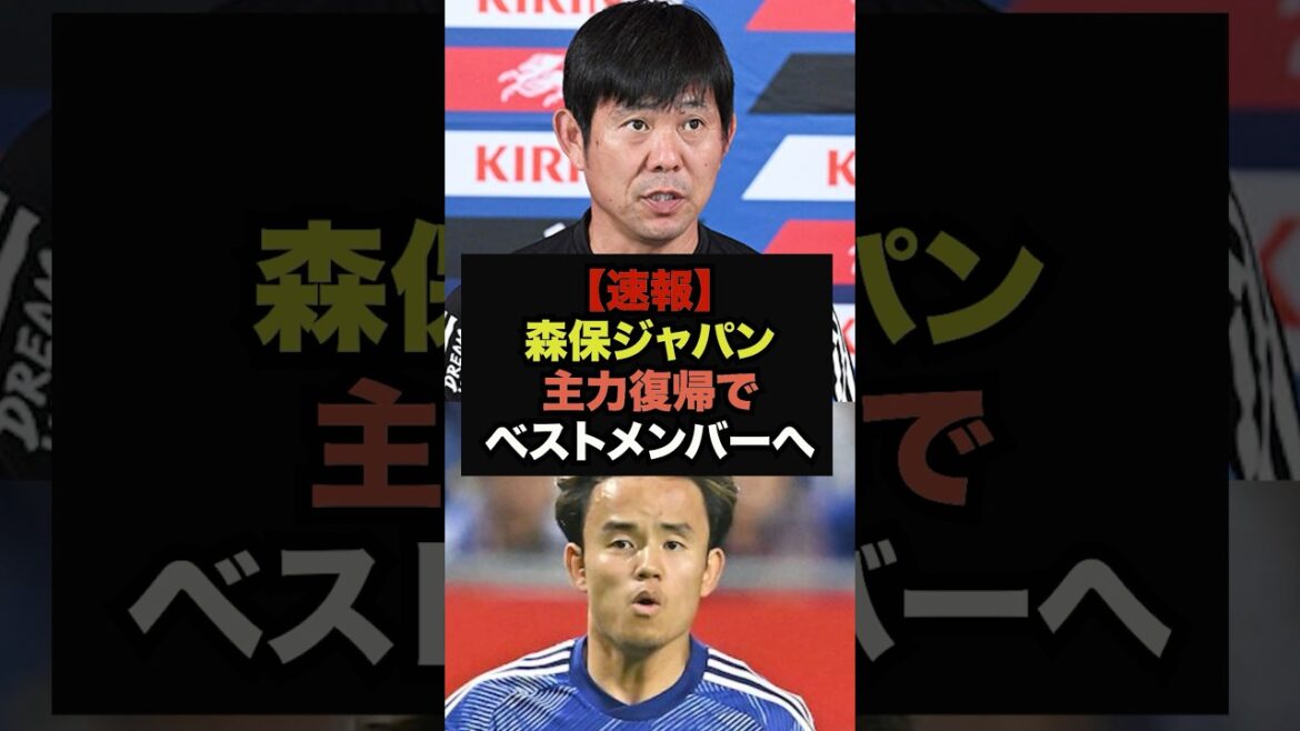 【速報】森保ジャパン、離脱組が続々と戦線復帰＃サッカー日本代表＃ワールドカップ