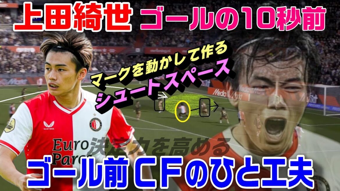 上田綺世で見る得点場面の10秒前！決定力の為のひと工夫