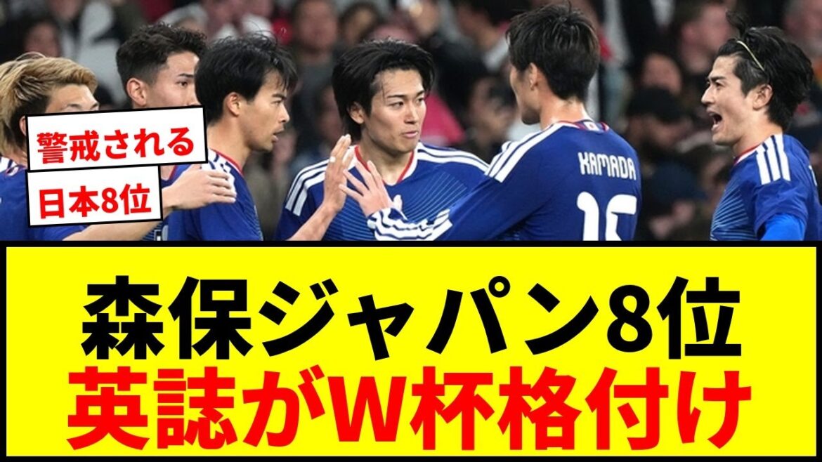 【衝撃】森保ジャパン、英誌W杯パワーランキングでオランダ超えの8位！「唯一の懸念はより警戒されること」