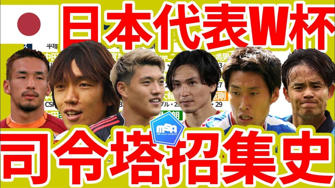 【日本代表│1998フランス~2026北中米大会司令塔招集史】小野伸二/中村俊輔らNo.10スタイルから大変化した堂安律/伊東純也/南野拓実/久保建英/中村敬斗/伊東純也の推進力型スタイル
