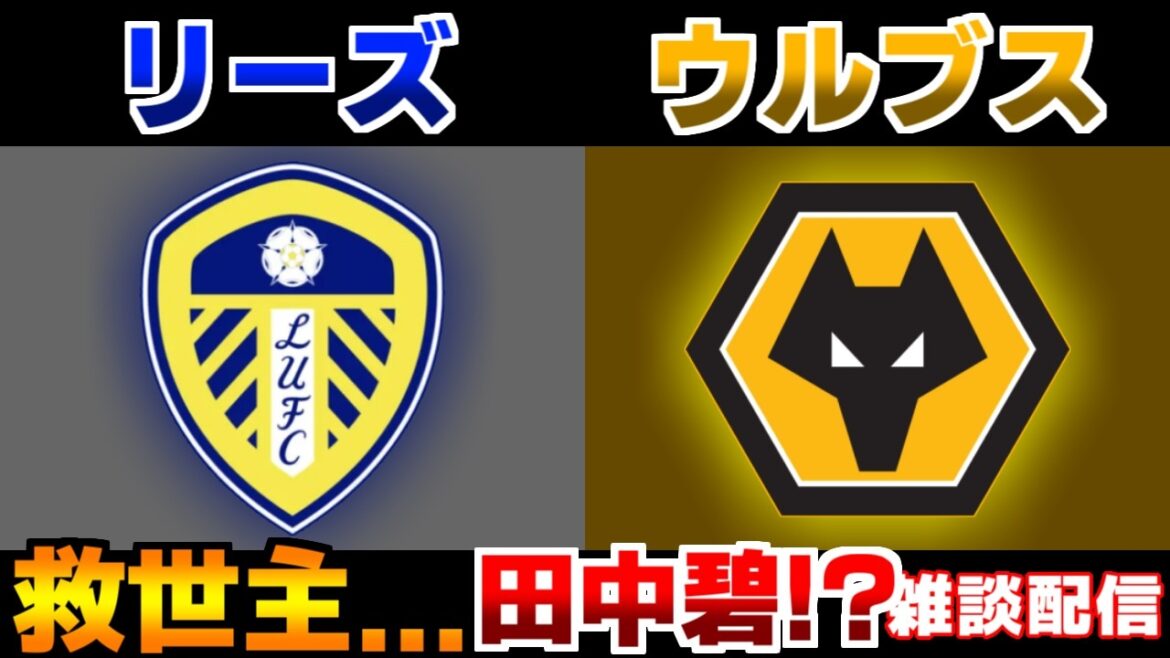 【田中碧 残留争い…】リーズvsウルブス｜サッカー日本代表/プレミアリーグ