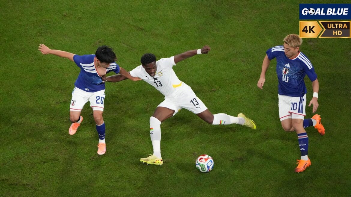 日本 vs ガーナ｜サムライブルーが相手を圧倒｜W杯2026へ向けた強化試合【高画質・4K】