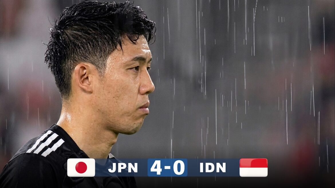 激しい雨でも止められないサムライブルー、相手を粉砕｜日本 vs インドネシア｜W杯2026予選