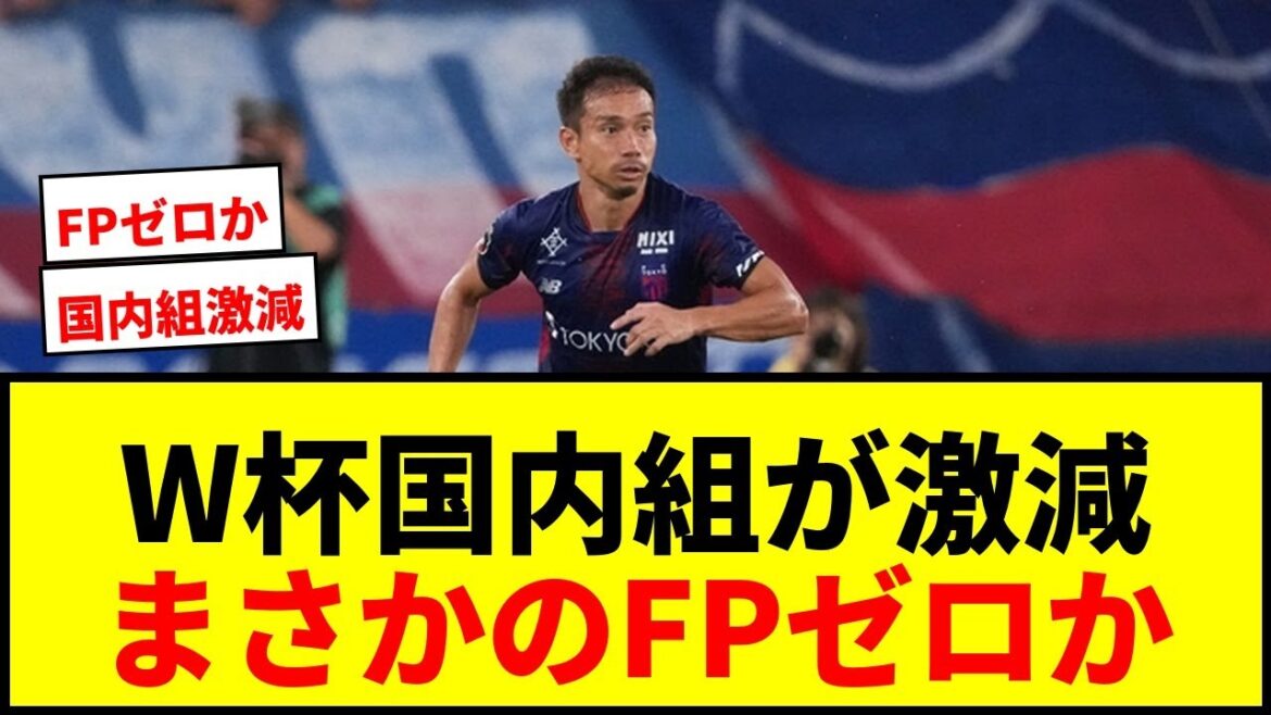 【衝撃】W杯国内組は史上最少2人か!?国内FPゼロの可能性にファン悲鳴