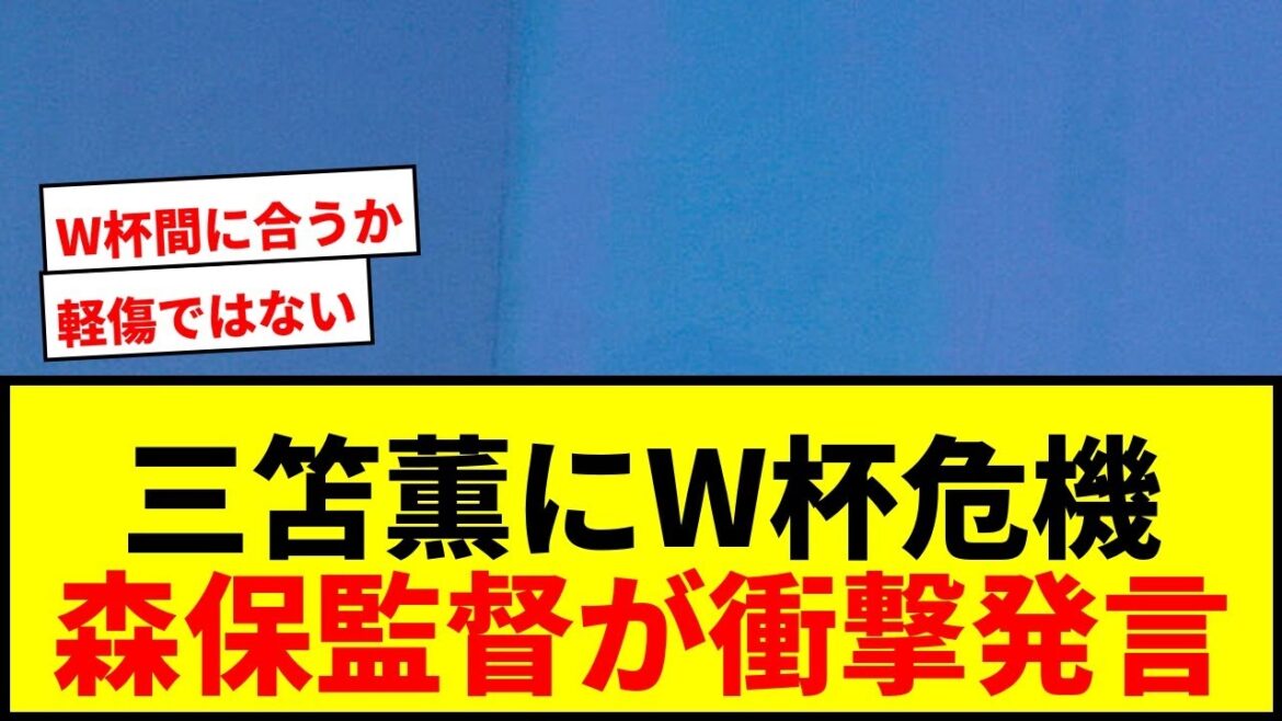 【速報】三笘薫、負傷でW杯出場危機か？森保監督「軽傷ではない」と衝撃発言
