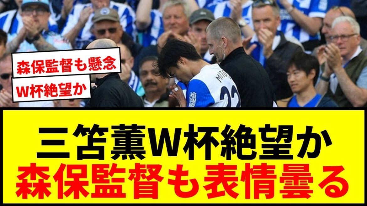 【速報】三笘薫、W杯絶望か…左太腿裏肉離れで全治2カ月 森保監督も「軽症ではない」とコメント