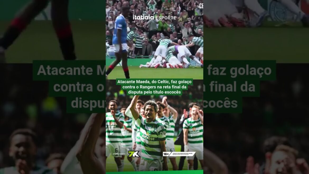 ATACANTE DO CELTIC FAZ GOLAÇO CONTRA O RIVAL RANGERS NA RETA FINAL DA DISPUTA DO TÍTULO ESCOCÊS