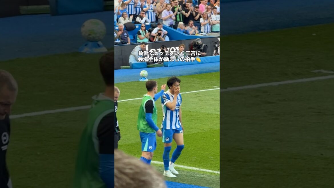 負傷の三笘をサポーター、選手、スタッフが励ます #サッカー #サッカー日本代表 #三笘薫