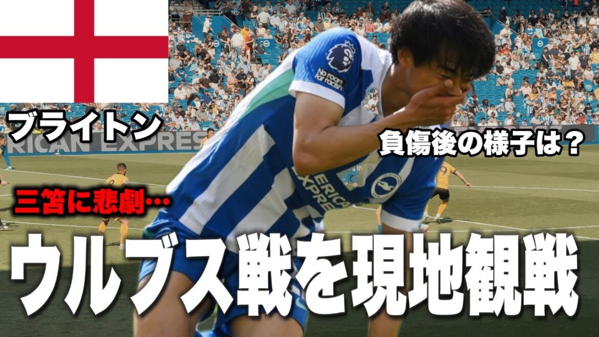 【🏴󠁧󠁢󠁥󠁮󠁧󠁿現地観戦】三笘が負傷交代したブライトンvsウォルバーハンプトン