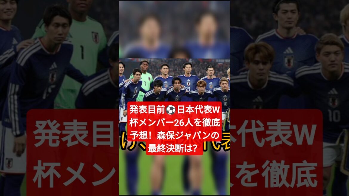 発表目前⚽日本代表W杯メンバー26人を徹底予想！森保ジャパンの最終決断は？