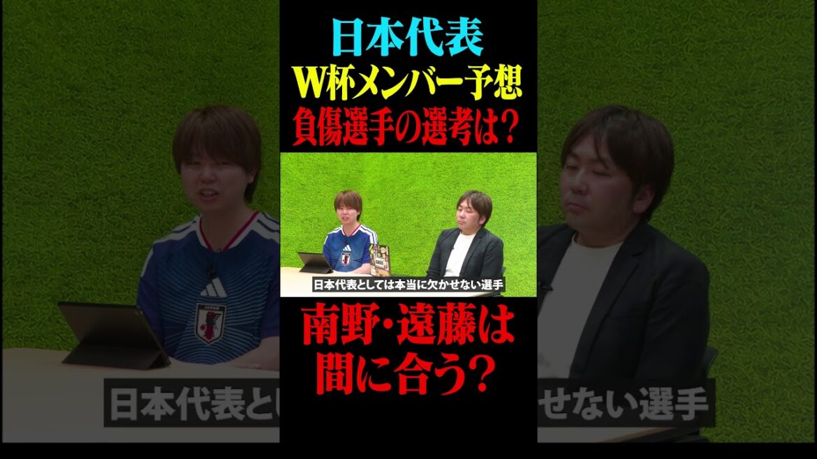 W杯日本代表メンバー発表直前!負傷選手の選考は?南野・遠藤は間に合う?#鈴木啓太 #サッカー日本代表 #北中米w杯 #南野拓実 #遠藤航 W杯日本代表メンバー発表直前!負傷選手の選考は?南野・遠藤は間に合う?#鈴木啓太 #サッカー日本代表 #北中米w杯 #南野拓実 #遠藤航