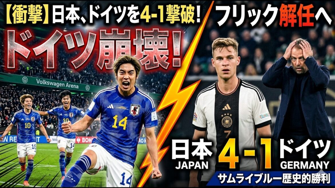 【歴史的惨劇】日本代表、ドイツを4-1で完全撃破!フリック解任の決定打となった伝説の一戦 【歴史的惨劇】日本代表、ドイツを4-1で完全撃破!フリック解任の決定打となった伝説の一戦