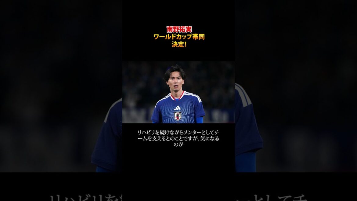 南野拓実、ワールドカップ帯同が決定 #shorts