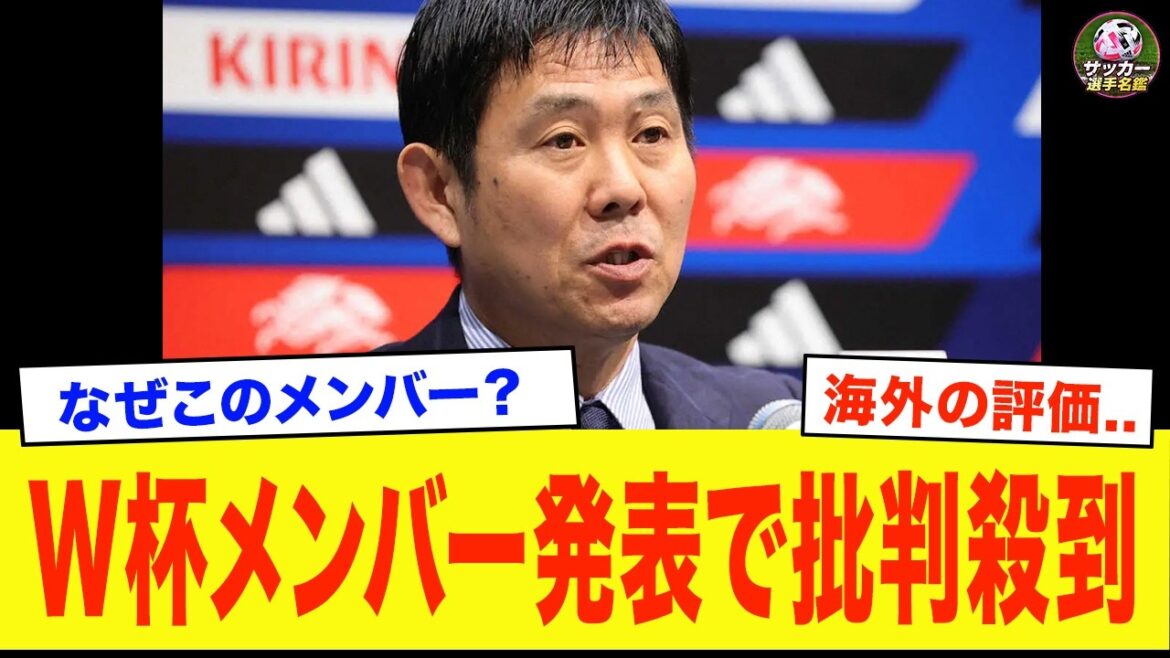 【速報】W杯メンバー26名発表で批判が続出   守田選手の落選理由が暴露される...【サッカー日本代表・ワールドカップ】
