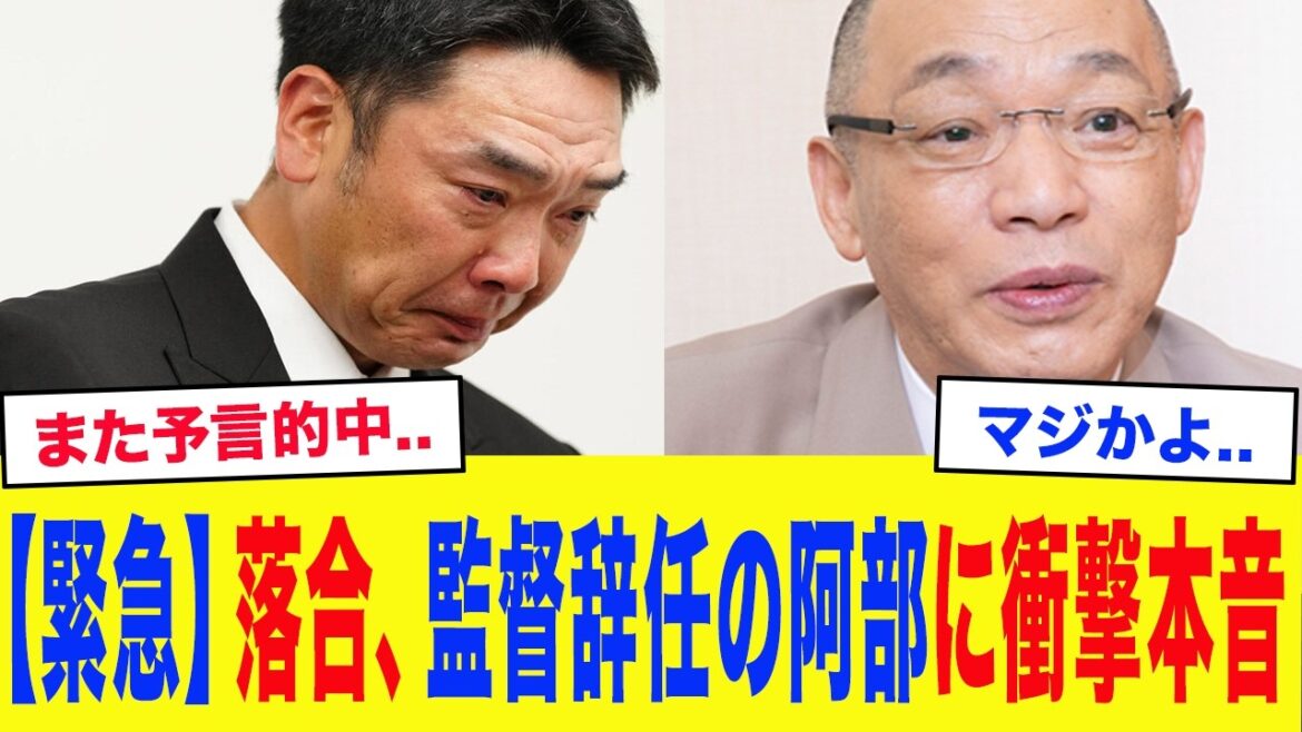 「だから言ってたじゃん、気をつけろって」落合博満が巨人監督辞任の阿部慎之助に衝撃本音…その悲劇を完全予言していた名将・落合博満の「的確すぎる金言」がヤバすぎた..【読売ジャイアンツ】【プロ野球】