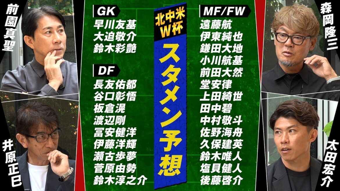 【北中米W杯スタメン予想】三笘薫の場所に入るのは？冨安健洋の怪我状況は？元日本代表メンバーが本気で考えた布陣で強豪オランダを倒す！