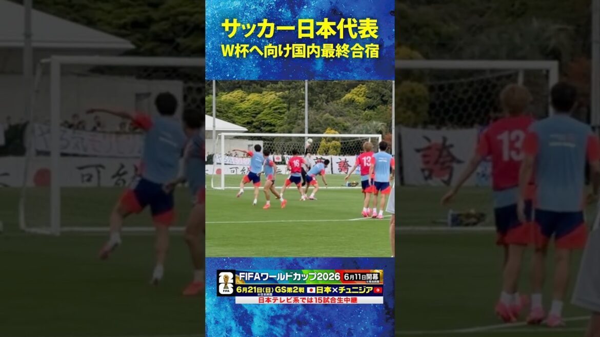 【#上田綺世 の強烈シュートを指先セーブ】#サッカー日本代表 #大迫敬介 #FIFAワールドカップ 2026へ向け合宿中！ #shorts