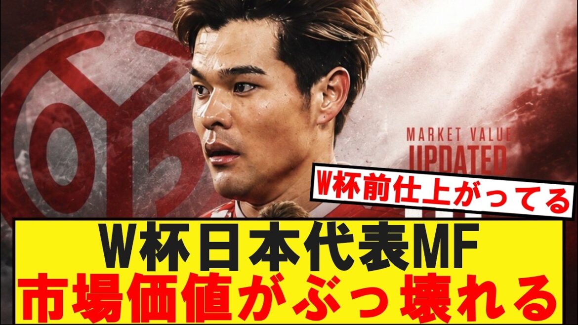 W杯日本代表MF市場価値ぶっ壊れるwwwwwww