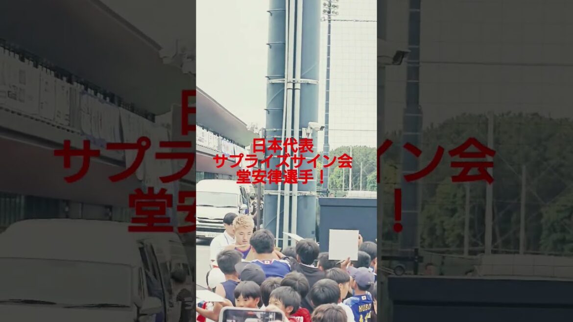堂安律選手！日本代表サプライズサイン会！ #サッカー #daihyo #サッカー日本代表 #堂安律 #shorts
