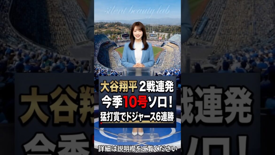 大谷翔平 2戦連発10号HR!日本人史上初6年連続2桁本塁打🔥 ドジャース6連勝