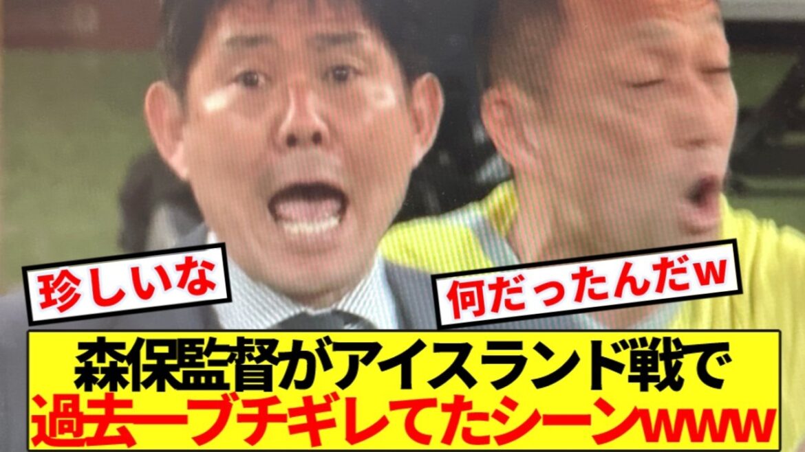 【謎】森保監督がアイスランド戦でとんでもなくブチギレてたシーンwww 【謎】森保監督がアイスランド戦でとんでもなくブチギレてたシーンwww