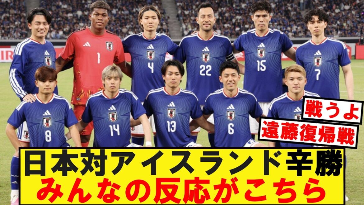 日本対アイスランド辛勝みんなの反応がこちら