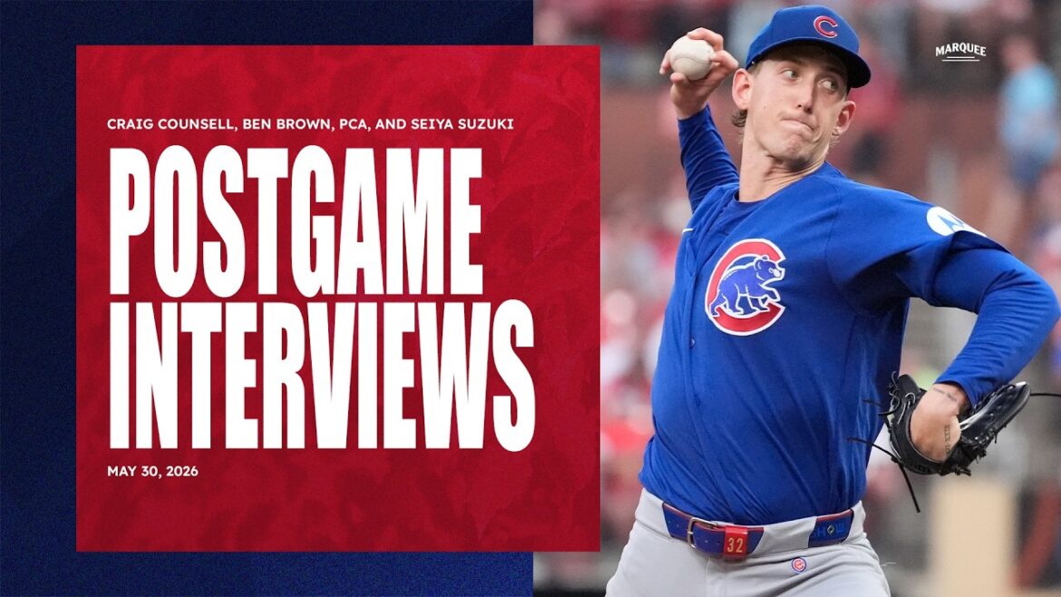 POSTGAME INTERVIEWS: Counsell, Brown, PCA, and Suzuki | Cubs Locker Room Sound (5/30/2026)