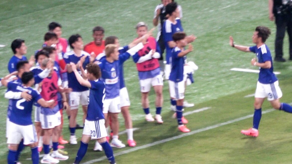 2026 W杯前 壮行試合 【侍ブルー日本】×【アイスランド】 後半42分小川航基の得点シーン 現地映像 吉田麻也