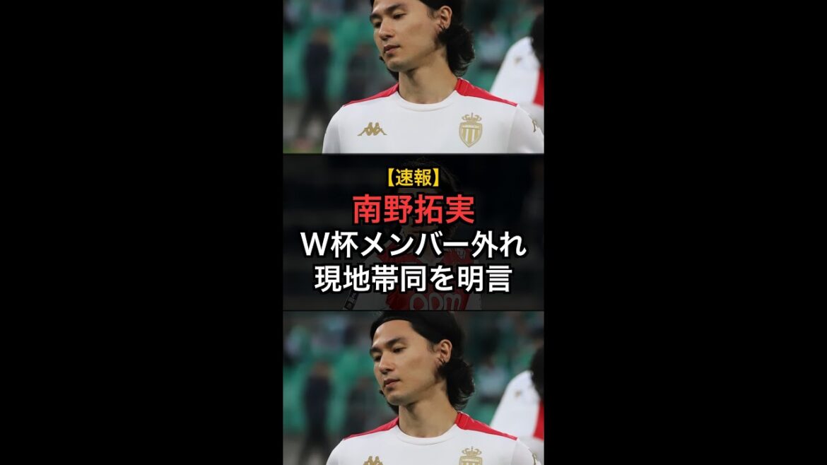 【速報】南野拓実 W杯メンバー外れも現地帯同を明言！ #Shorts