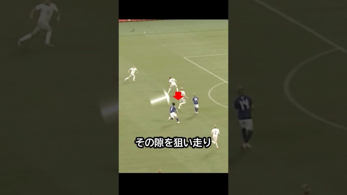 高速カウンターだ！サッカー日本代表の田中碧と久保建英、伊東純也と上田綺世が完璧な連動でアイスランドを追い詰めた日！ #サッカー