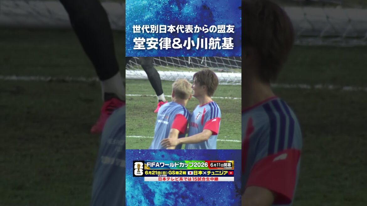 【世代別日本代表からの盟友】#堂安律 #小川航基 #fifaワールドカップ2026  #サッカー日本代表 #shorts