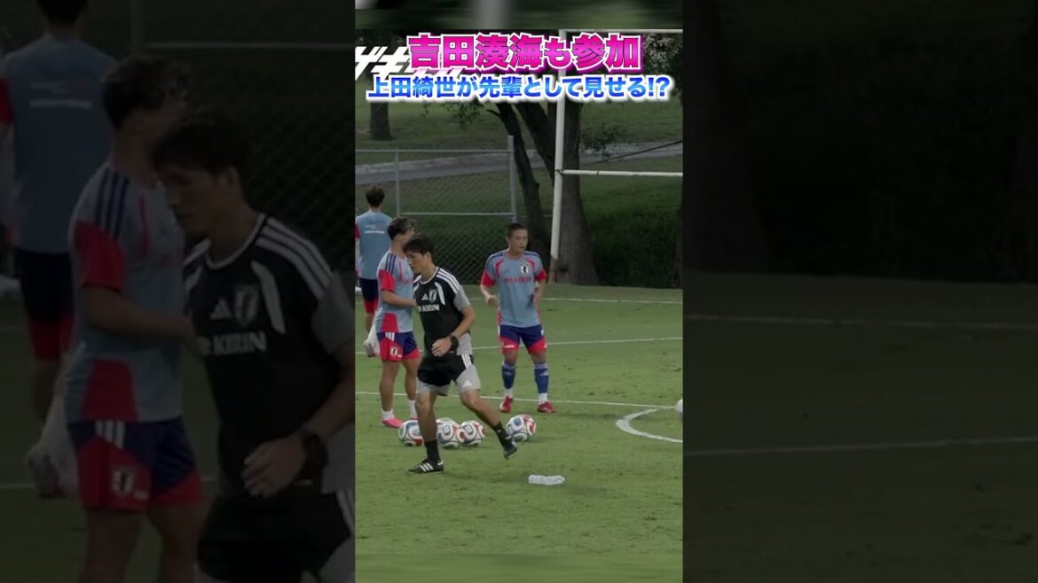 上田綺世が鹿島の後輩とシュート練習！フルバージョンは関連動画から！ #shorts #サッカー日本代表 #daihyo #上田綺世 #吉田湊海