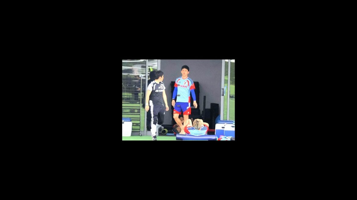 遠藤航、合宿4日目で左足を気にする様子 遠藤航、合宿4日目で左足を気にする様子