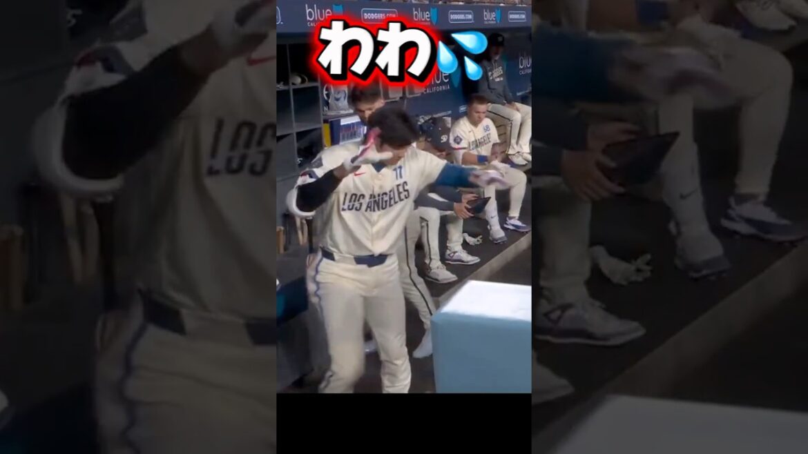 ゴキブリにびっくりするドジャース大谷翔平