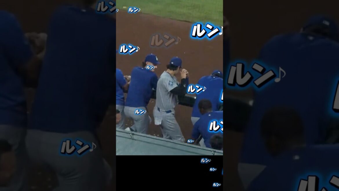 選手の「ものまね」をするドジャース大谷翔平
