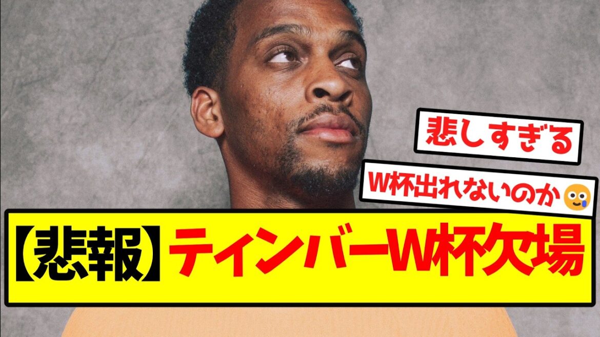 【悲報】ティンバー、W杯欠場 【悲報】ティンバー、W杯欠場