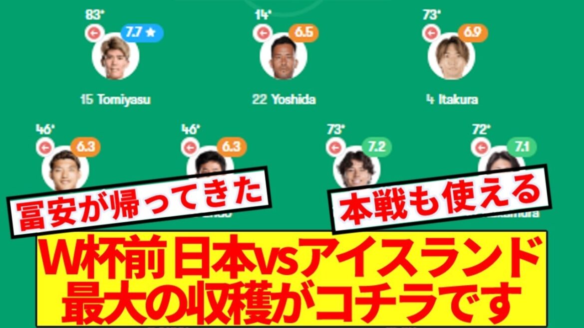 【期待】W杯前壮行試合 日本代表vsアイスランド最大の収穫がコチラですwww 【期待】W杯前壮行試合 日本代表vsアイスランド最大の収穫がコチラですwww